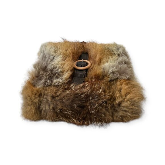Vintage Fur bag with buckle closure, Brown multi - Picture 15 of 15